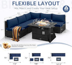 NICESOUL 6 Piece Modern Wicker Patio Furniture Set - Image 4