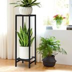 Plant Stand Indoor, 2 Tier Heavy Duty Metal Pedestal Stand Modern Display Rack - Image 2
