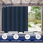 PureFit Outdoor Curtains for Patio Waterproof Weatherproof, UV Resistant - Image 3