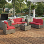 Tangkula 8 Pieces Wicker Patio Furniture Set - Image 3