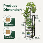 Bamworld Black Plant Stand Indoor 5 Tier Plant Shelf - Image 5
