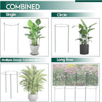 10 Pack 30 Inch Plant Support Stakes, Heavy-Duty Half Round Peony Support Ring - Image 4