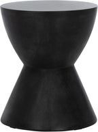 Safavieh Outdoor Athena Black Modern Concrete Round Accent Table by SAFAVIEH