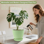 SupKing Large Plant Pots 7.5/6.7/6 Inch Set of 3, Plastic Flower Pots Planters - Image 5