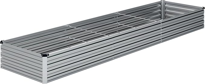12x2x1FT Galvanized Raised Garden Bed Kit, Vegetable Boxes-Rectangle Metal - Image 9