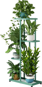 LINZINAR Metal 4 Tier 5 Potted Indoor Outdoor Plant Stand Shelf Planter Display by LINZINAR