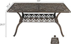 VINGLI 7 Pieces Outdoor Dining Set, Cast Aluminium All-Weather Patio Dining Set - Image 6