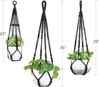 Mkono 3 Pack Macrame Plant Hangers Indoor Different Size Hanging Planter Basket - Image 7