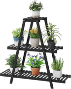 Plant Stand For Indoor Outdoor Tiered Plant Shelf 3 Tier 8 Potted Bamboo Flower by LifeTakesaDifferentTurn
