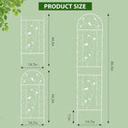 Metal Garden Trellis for Climbing Plants, 2 Pack 86.5" x 19.7" White Plant - Image 2