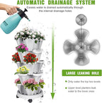 Vertical Strawberry Planter 5 Tier Stackable Tower Herb Planters-Stacking - Image 5