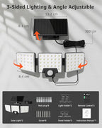 Lepro Solar Security Lights Outdoor Motion Sensor, 2 in 1 Separated and - Image 7