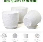 10/9/8 inch Medium Plant Pots, Flower Pots - Image 4