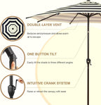 Abba Patio 9FT Lyon Outdoor Patio Umbrella Outdoor Table Umbrella - Image 4