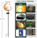 ZNYCYE Solar Lights Outdoor Decorative Moon Hummingbird Solar Stake Lights - Image 4