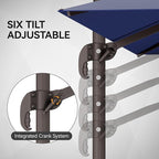 9x12FT Navy Blue Cantilever Outdoor Patio Umbrella - Image 7
