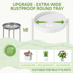 iDavosic.ly 4 Tier Large Plant Stand Indoor, 10 Inch Wide Tall Corner Metal - Image 2