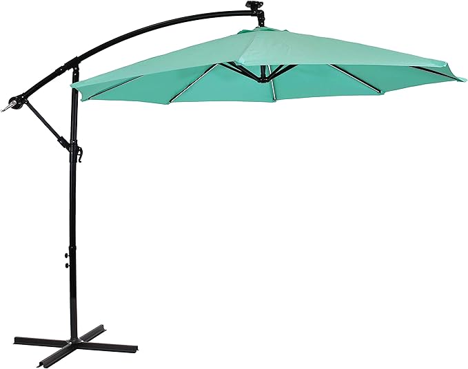 Sunnydaze 10' Solar Offset Patio Umbrella - Image 10