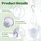 Roshtia 50 Pcs 3.7 inch Plastic Hanging Plant Pots - Image 3