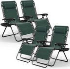 Nestl Zero Gravity Chairs Set of 4, Patio Lounge Chair Outdoor by Nestl