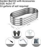 Galvanized Metal Raised Garden Bed Kit, Garden Grow Bed - Image 2
