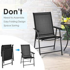 Giantex Set of 2 Patio Folding Chairs, Portable Outdoor Dining Chairs - Image 7