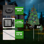 4PCS Solar Christmas Tree Garden Stake Lights Outdoor Waterproof Pathway Lights - Image 3