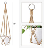 Dahey Macrame Plant Hanger Indoor Hanging Planter Basket Handmade Woven Cotton - Image 4