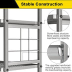 GIOTORENT 5-Wire Standing Storage Shelf, Metal Shelving Unit Pantry Rack - Image 6