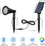 T-SUNUS RGB Solar Landscape Spotlights Christmas, Color Changing Spot Lights - Image 7