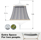 2 Person Hammocks for Outside, Double Quilted Fabric Outdoor Hammock - Image 7