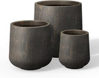 Kante 15.3"+11.6"+8.2" Dia Round Concrete Planter, Large Outdoor Indoor Planter by Kante