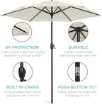 Best Choice Products 7.5ft Heavy-Duty Round Outdoor Market Table Patio Umbrella - Image 5