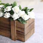 Efavormart 24"x6" Smoked Brown Rectangle Wood Planter Box - Image 2