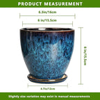Ceramic Plant Pot, 6.3 Inch Ceramic Planter Pot - Image 4