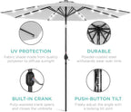 Best Choice Products 10ft Solar Polyester LED Lighted Patio Umbrella w/Tilt - Image 5