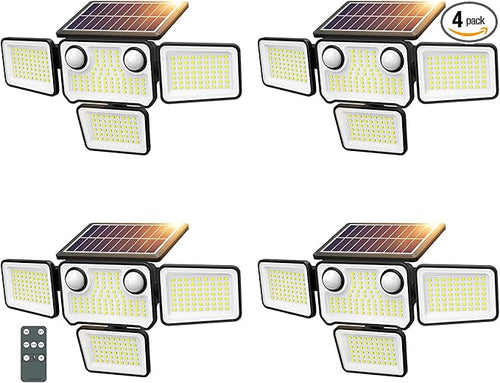 4500LM Solar Lights Outdoor Waterproof, 254 LED Solar Flood Lights Outdoor by SZPOWER