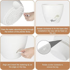 Plant Pots 12/10/9 Inch Self Watering Pots, Plastic Flower Pots, Nursery - Image 2