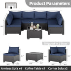 Skyfish 7 Pieces Patio Furniture Sofa - Image 2