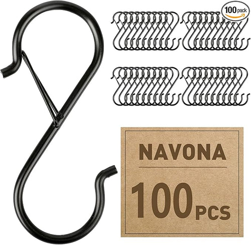 100 Pcs S Hooks for Hanging Heavy Duty, 3.5-inch Heavy Duty Metal S Hook by Welcometobuy%EF%BC%81
