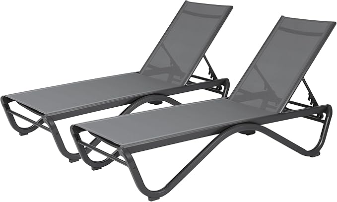 Kozyard Outdoor Chaise Lounge Chair, Full Flat Adjustable Patio Lounger - Image 9