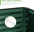Best Choice Products 6x3x2ft Outdoor Metal Raised Garden Bed, Deep Root Box - Image 5