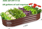 Raised Garden Bed Galvanized Planter Box Outdoor, Rot-Resistant Metal Garden - Image 2