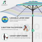 JEAREY 7.5FT Patio Umbrella Market Table Umbrella - Image 5