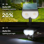 Consciot Solar Spot Lights Outdoor, 16 LEDs IP67 Waterproof Auto On/Off - Image 3