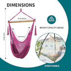 JoyView Hammock Chair with Spreader Bar Caribbean Hammock Swing Chair 300 LBS - Image 2
