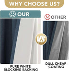 H.VERSAILTEX Linen Blackout Curtains 96 Inches Long 100% Absolutely Blackout - Image 3