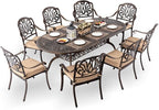 9-Piece Cast Aluminum Patio Furniture, Outdoor Dining Sets by Unknown