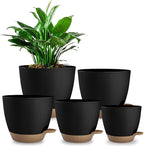 Plant Pots 8/7.5/7/6.5/6 Inch Self Watering Pots, 5 Pack Planters by Unknown