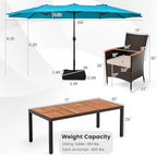 Tangkula 11 Piece Rattan Outdoor Dining Set - Image 6